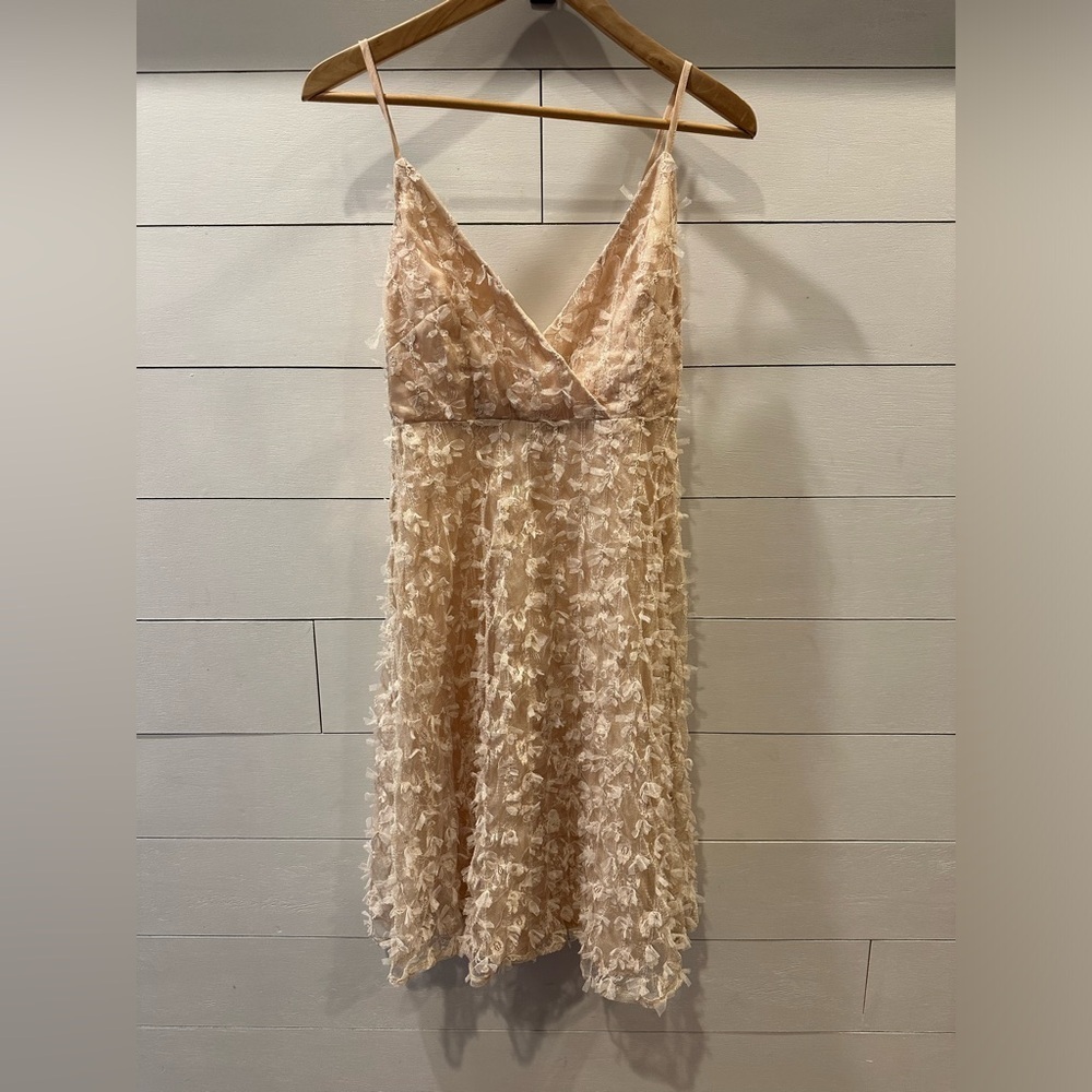 Akira Cream/Peach Textured Dress- size Small